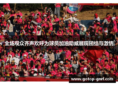 全场观众齐声欢呼为球员加油助威展现团结与激情